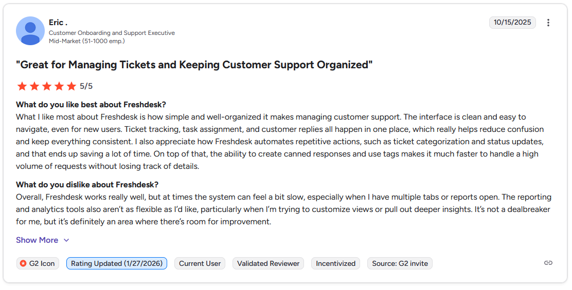 Freshworks vs Zendesk Freshworks review