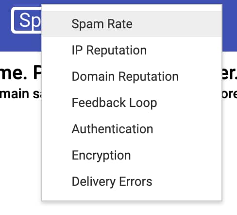 Google postmaster tools spam rate