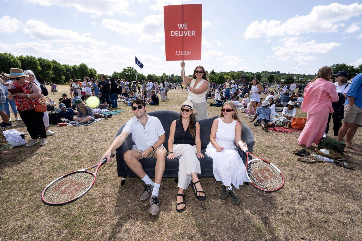 Guerrilla marketing British Heart Foundation sofa