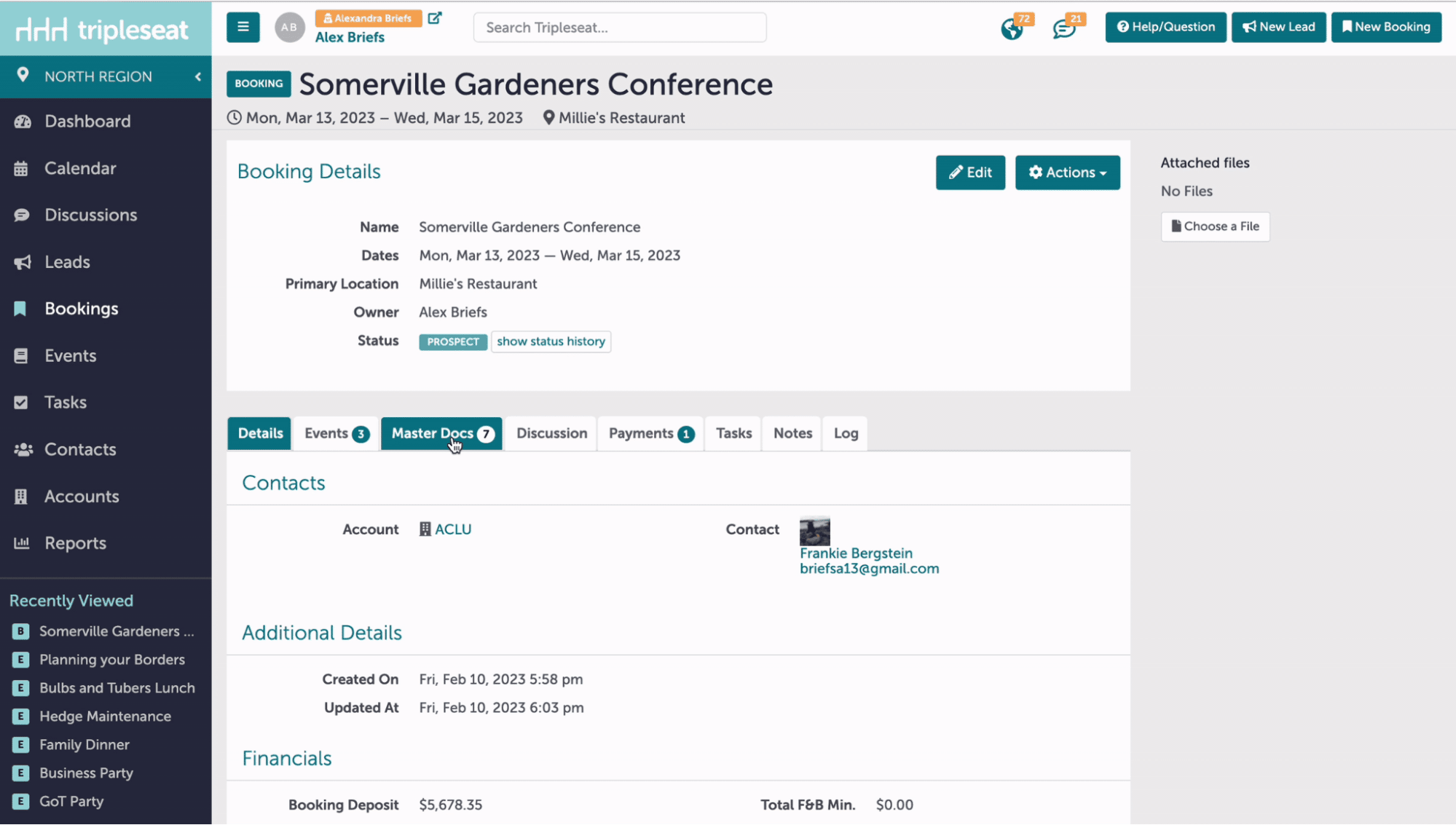 Hotel sales software Tripleseat for Hotels
