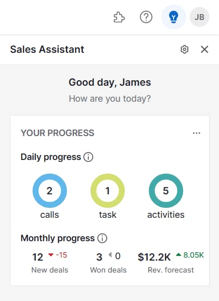 How to use Pipedrive: Activity reminder