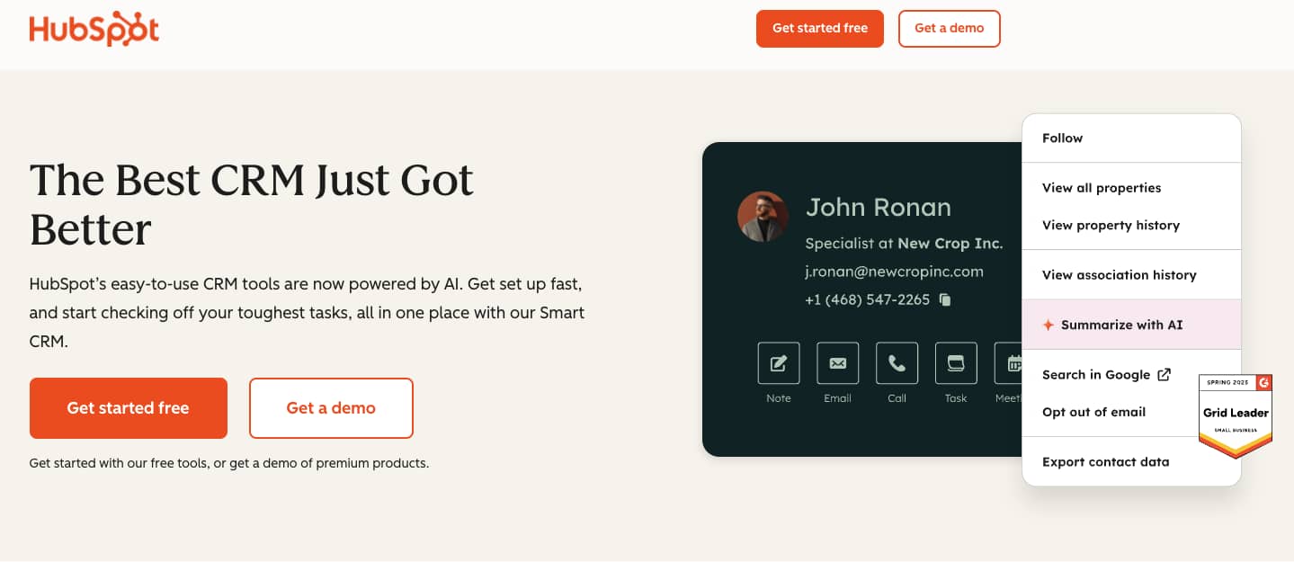 HubSpot CRM offers a free tier, but it's costly to scale