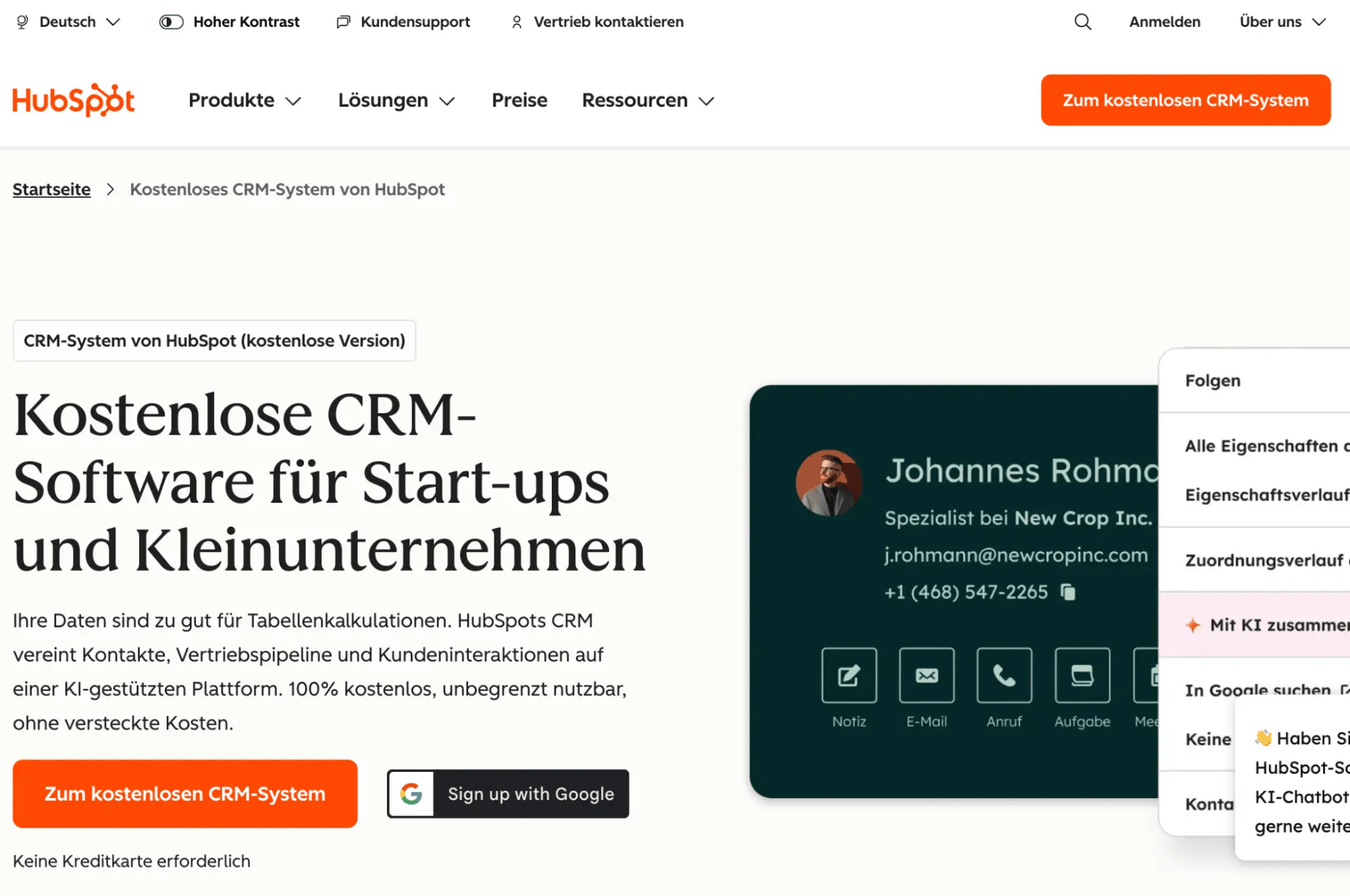 Hubspot CRM-Lösung