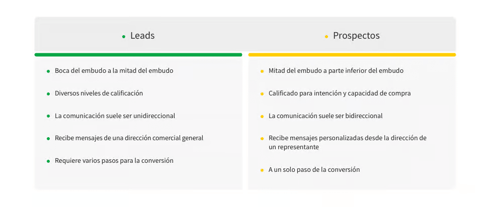 Calificación de nuevos leads