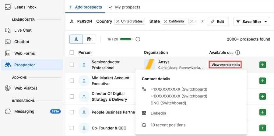 Prospector do Pipedrive