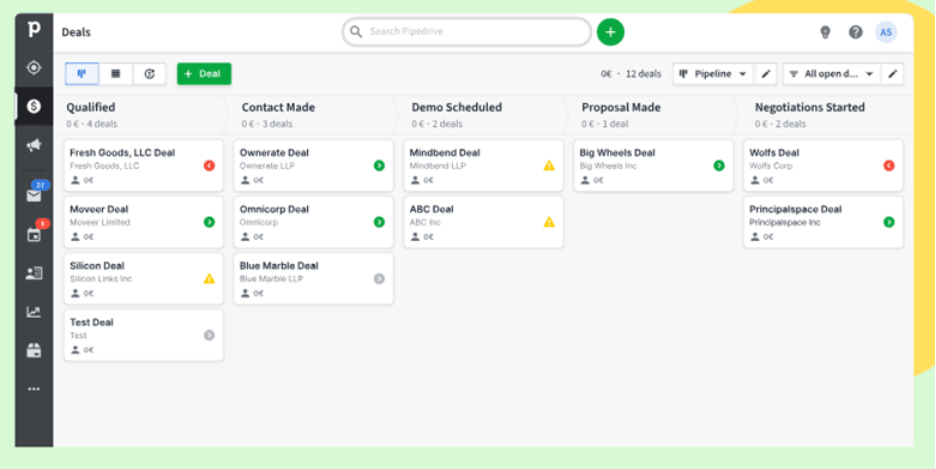 Leads organized in one CRM