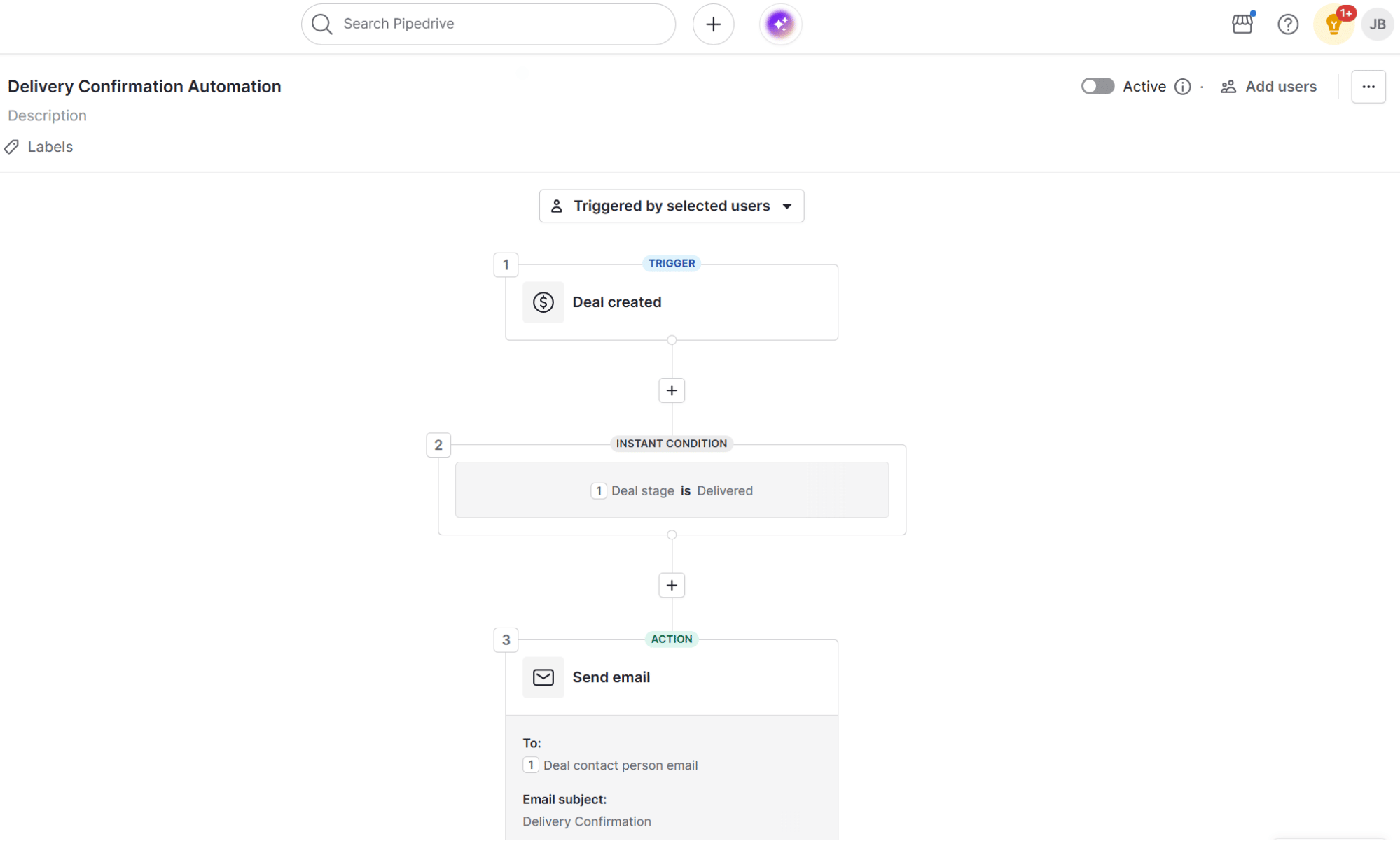Logistics CRM workflow automation builder