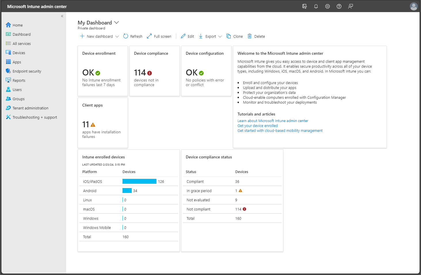 MDM management software Microsoft Intune