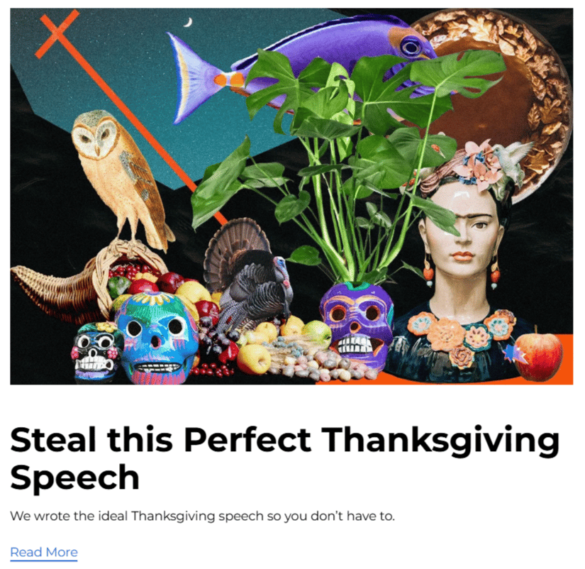 Marketing calendar 8am Creative thanksgiving blog