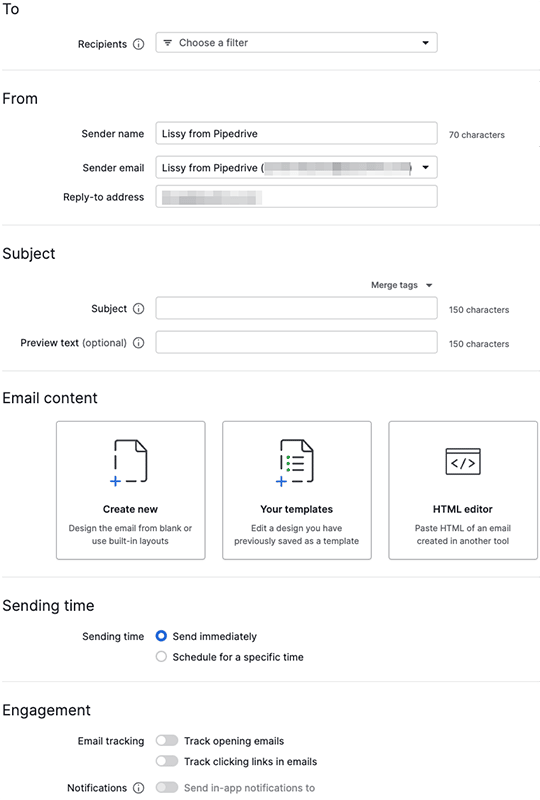 Marketing infographic Pipedrive Campaigns