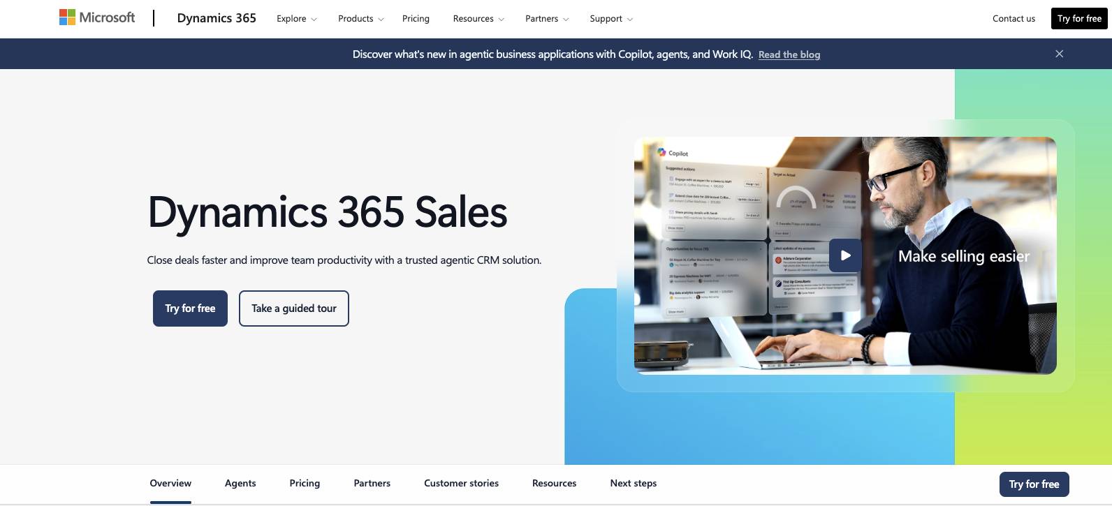 Microsoft Dynamics 365 Sales is good for teams that already use Microsoft 365