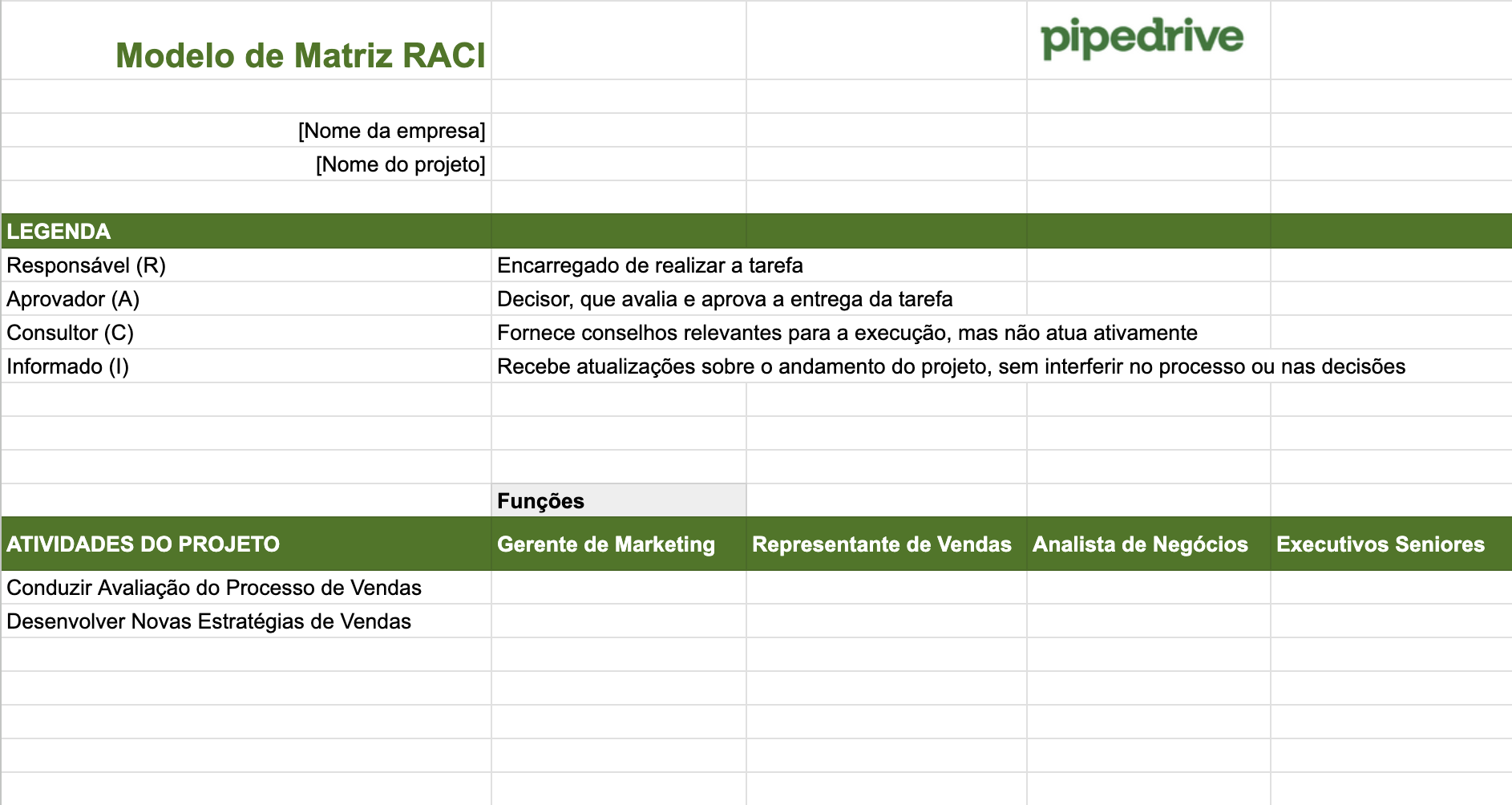 Modelo Matriz RACI