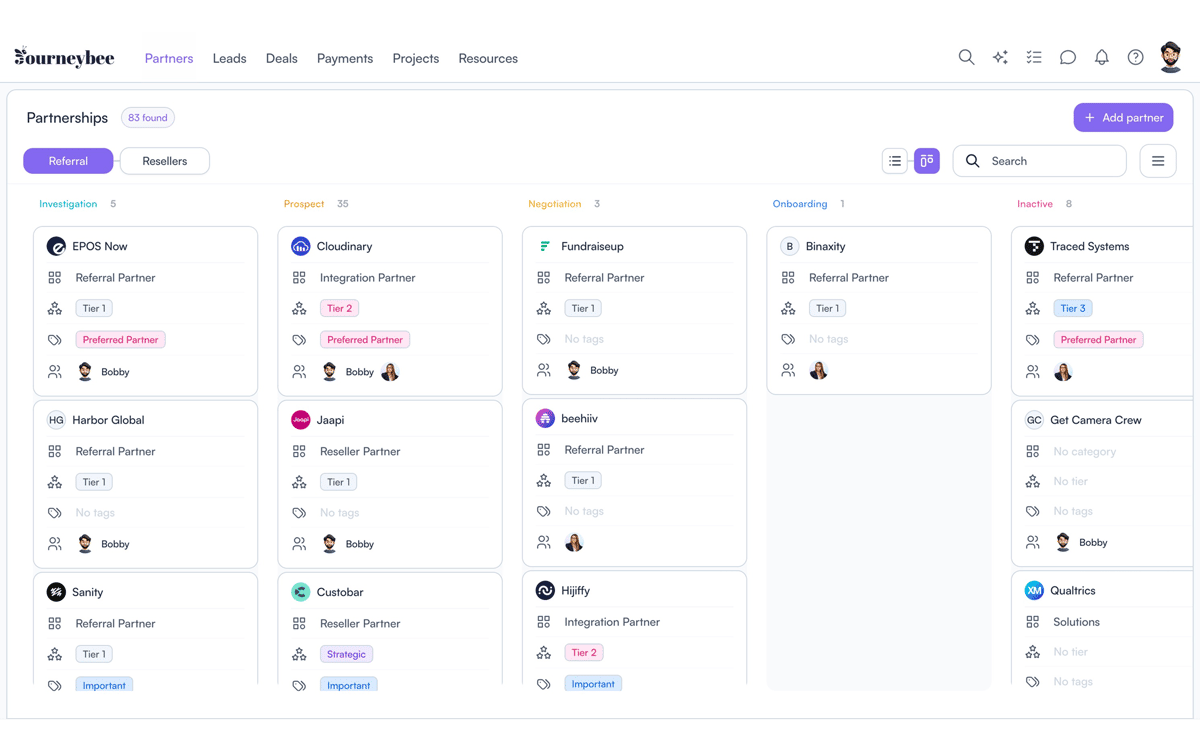 PRM software Journeybee