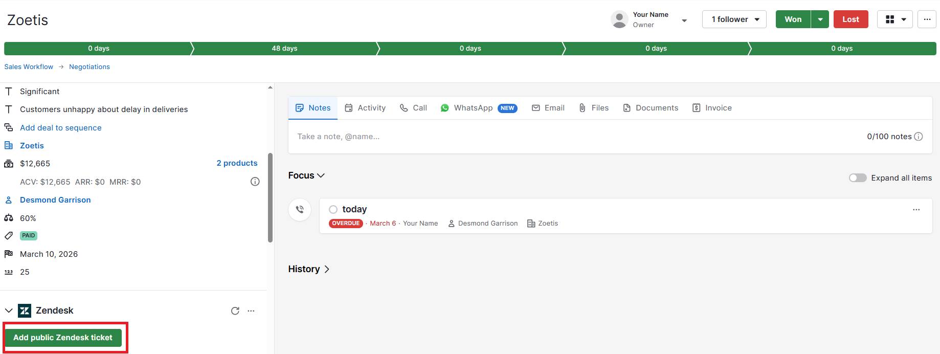 Performance management software Pipedrive Zendesk