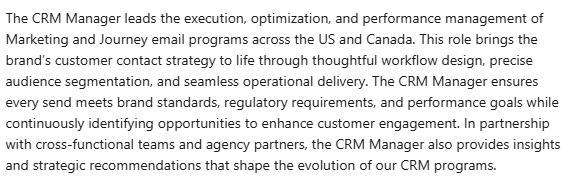 Pipedrive CRM skills job ad