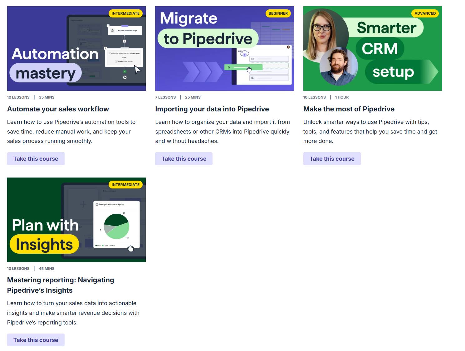 Pipedrive CRM skills training courses