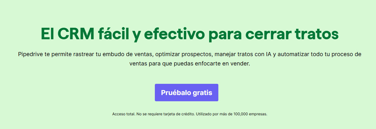 Pipedrive CTA ES
