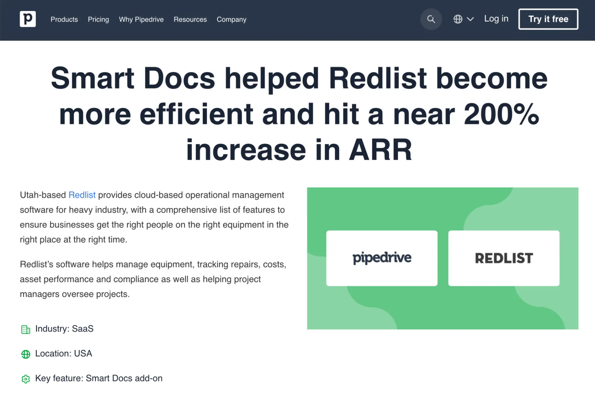 Pipedrive Redlist Case Study