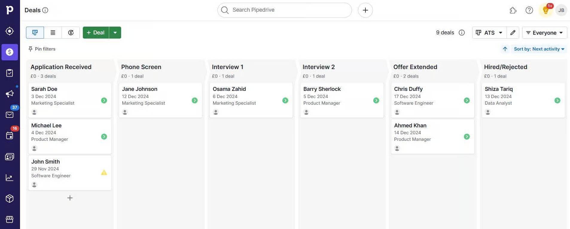 Pipedrive Workforce Management WMF Software