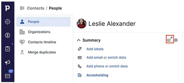 Pipedrive where to find Data Enrichment feature