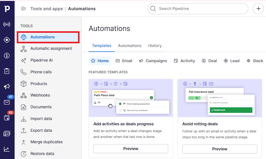 Sales Enablement Pipedrive Sales AI and automation