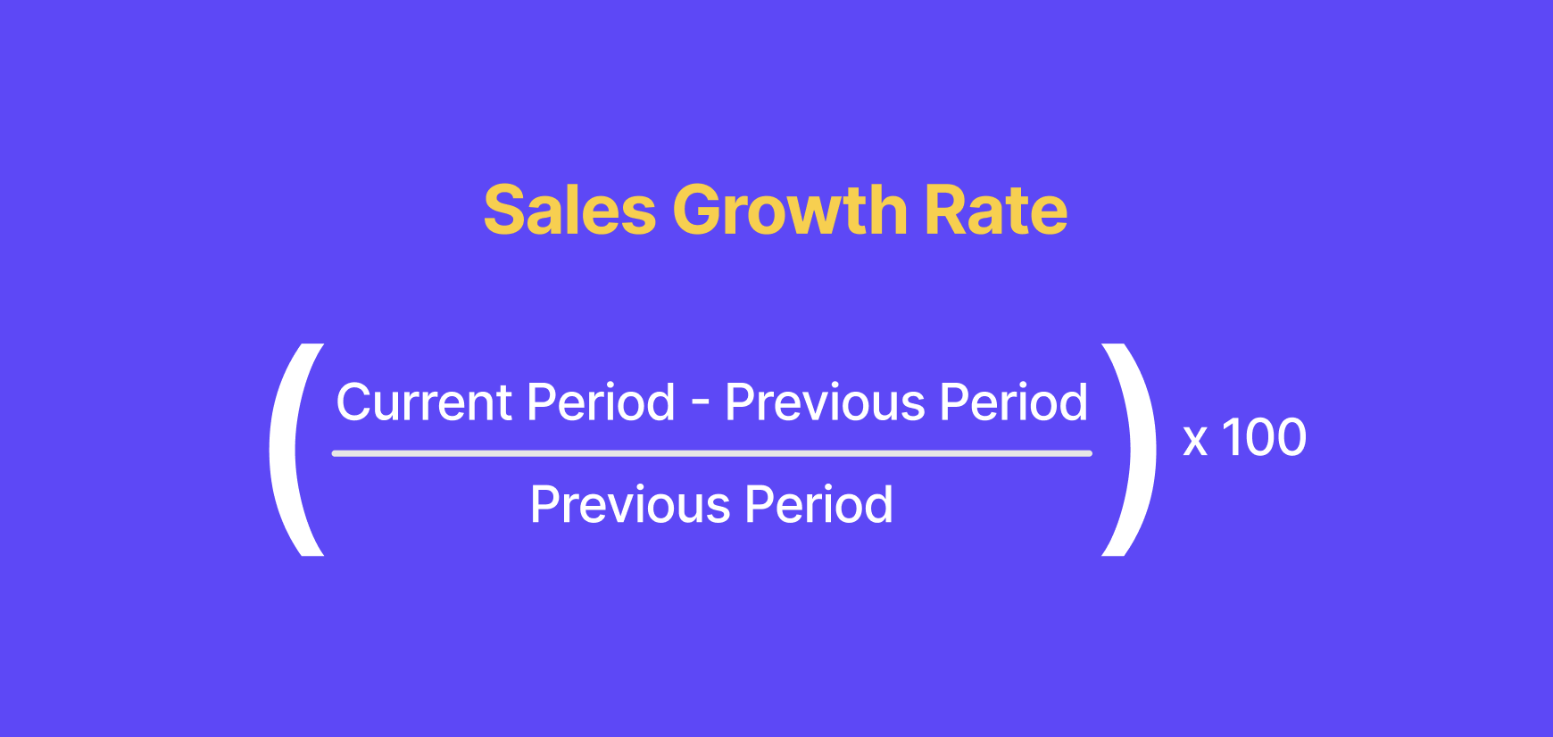 Sales Growth Rate formula