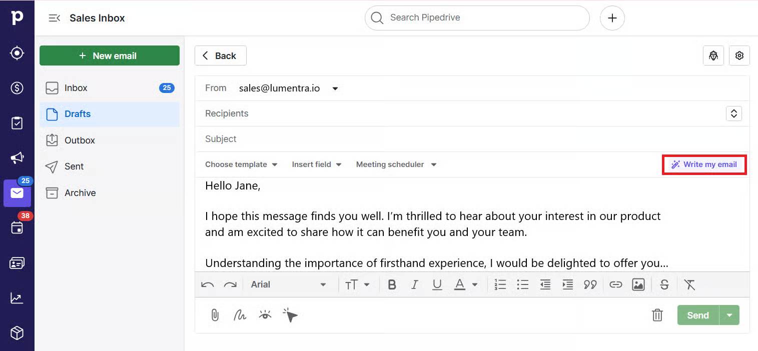 Sales Inbox AI Email Writer