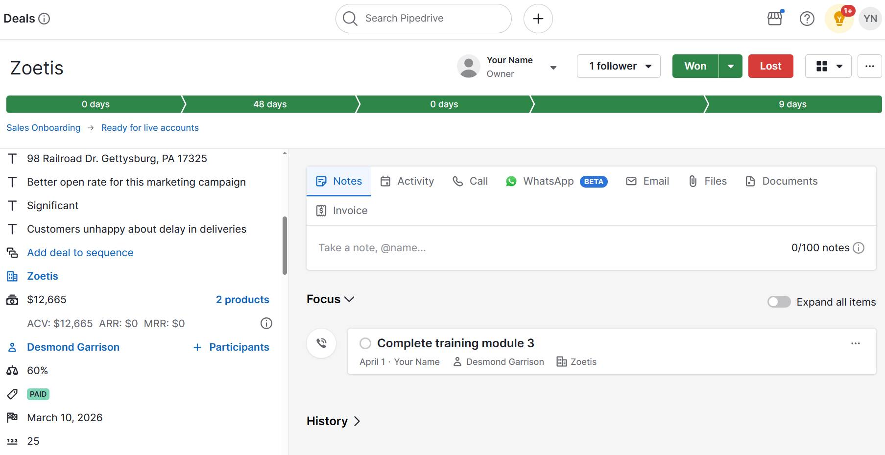 Sales automation tools Pipedrive contact information