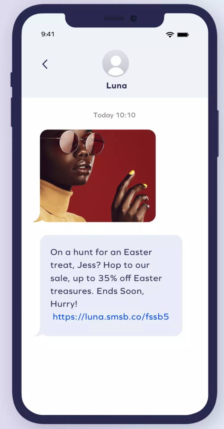  Sales calendar SMS marketing easter campaign