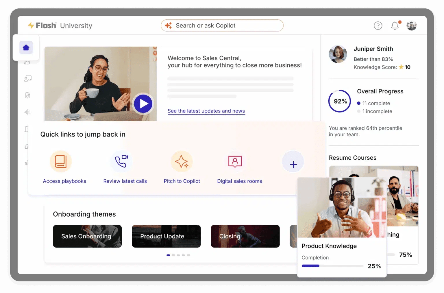 Sales onboarding Mindtickle training