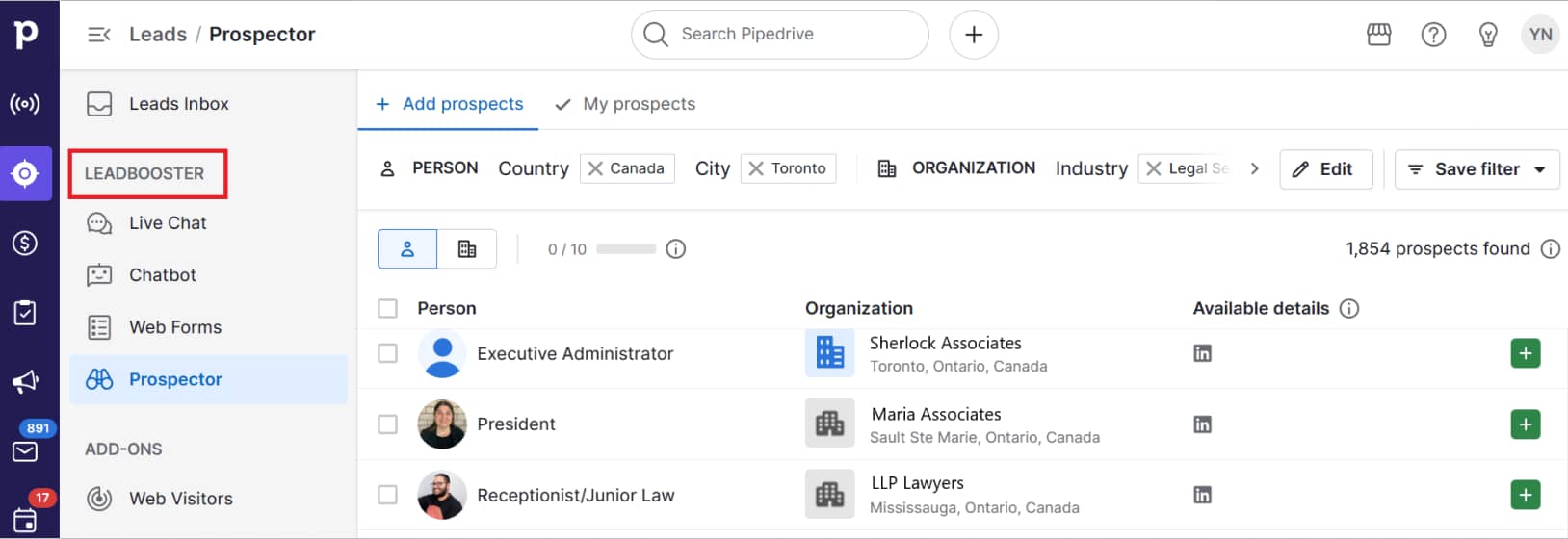 Sales tools Pipedrive LeadBooster