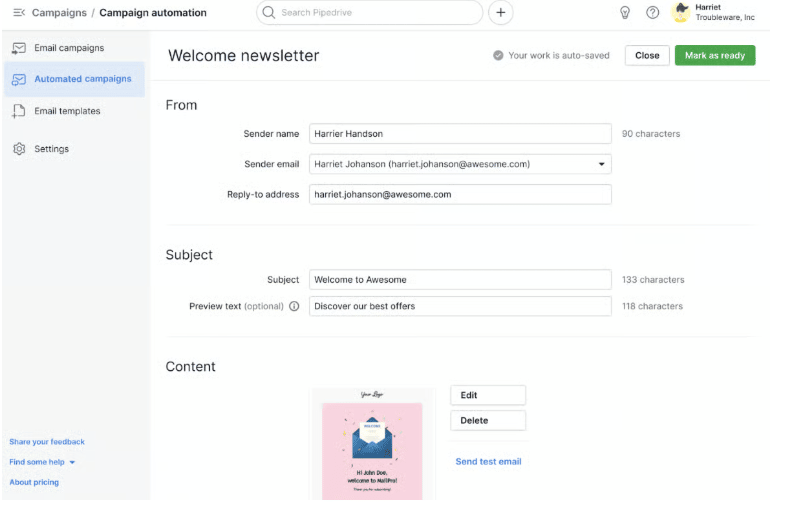 Seguimiento de clientes en Pipedrive