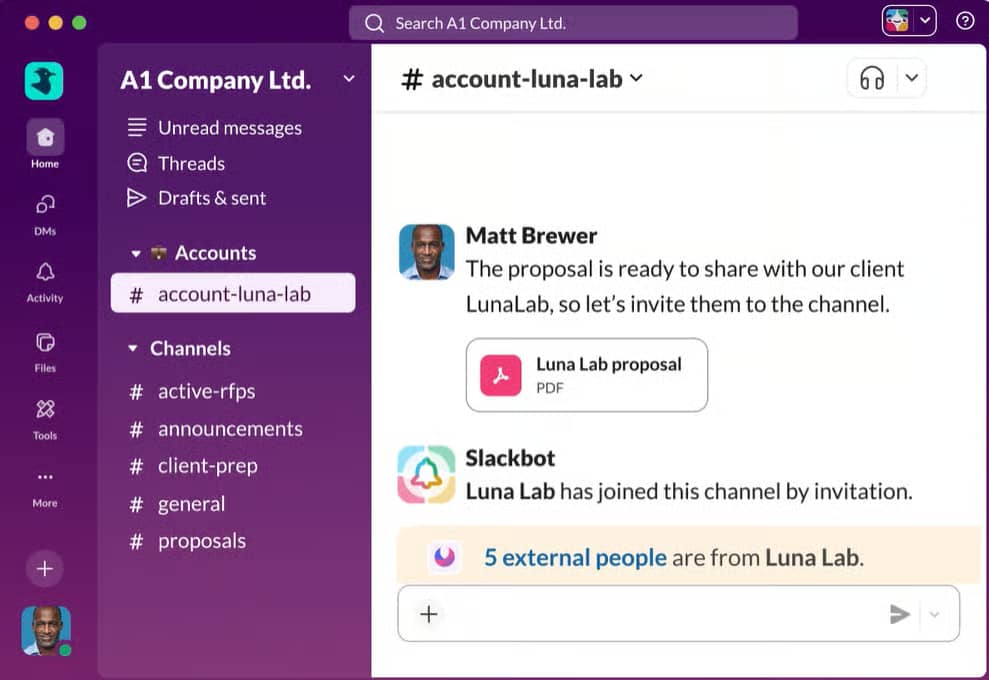 Slack als Software für Sales Teams