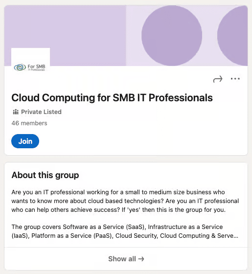 Social selling: Join relevant groups and communities on social media