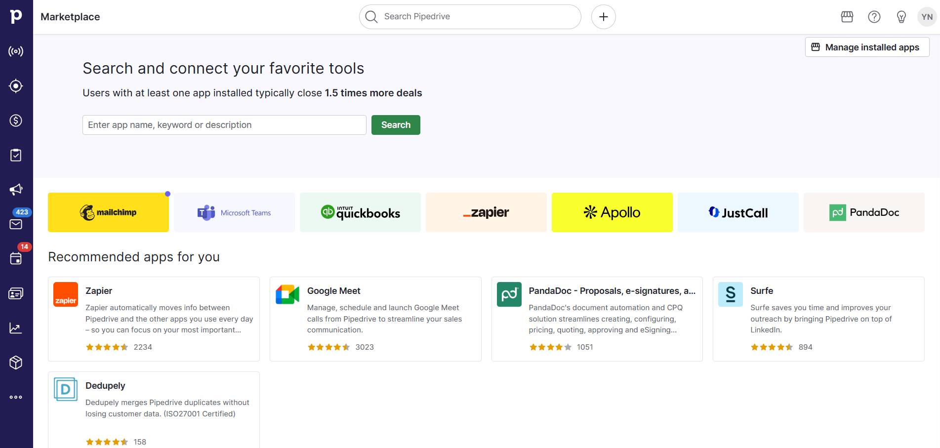 Spa CRM Solutions Pipedrive Marketplace