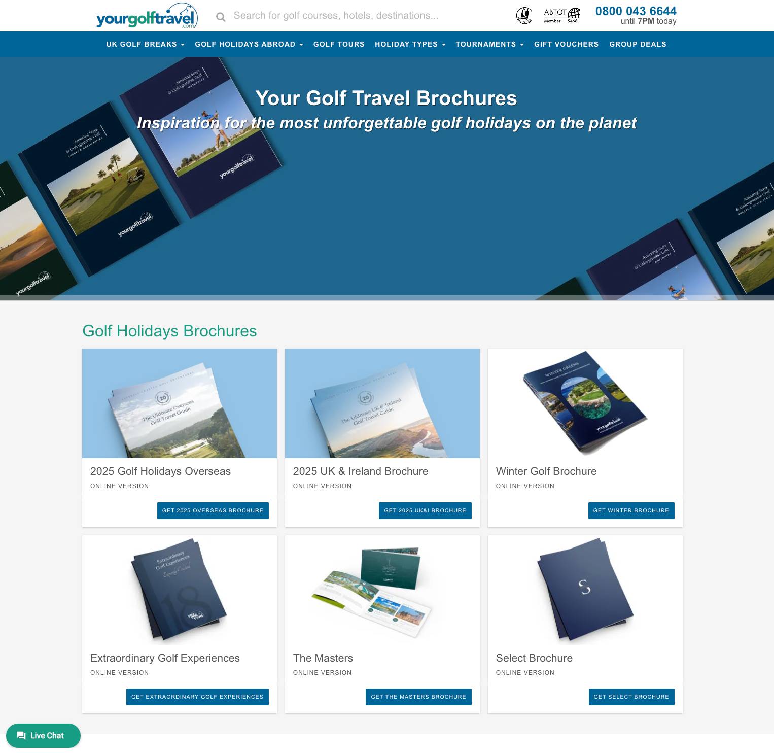 Traditional marketing methods Your Golf Travel digital brochures