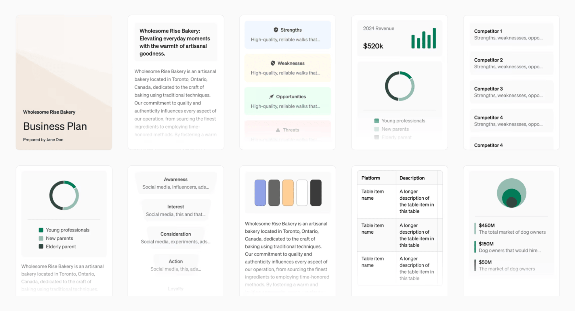 Venture Kit Busines Plan Generator mit KI
