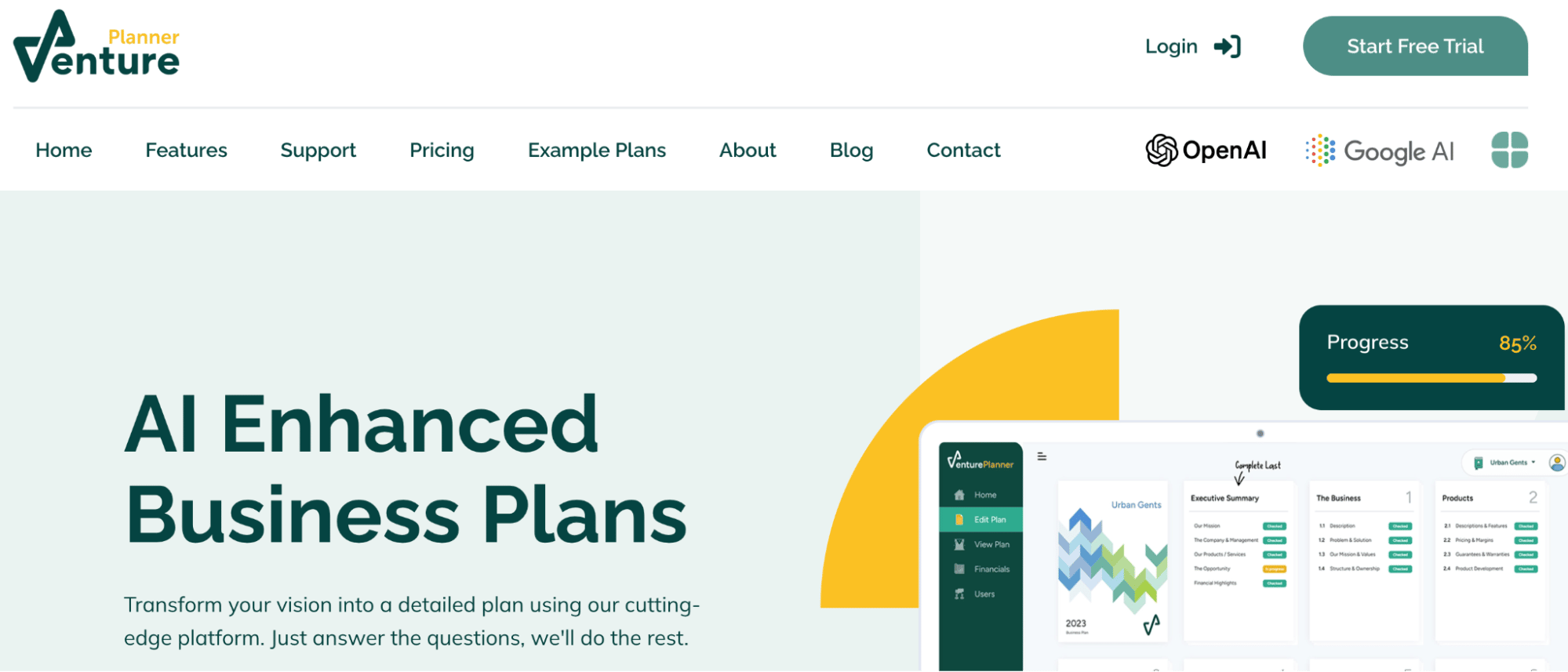 KI Geschäftsplan erstellen mit Venture Planner