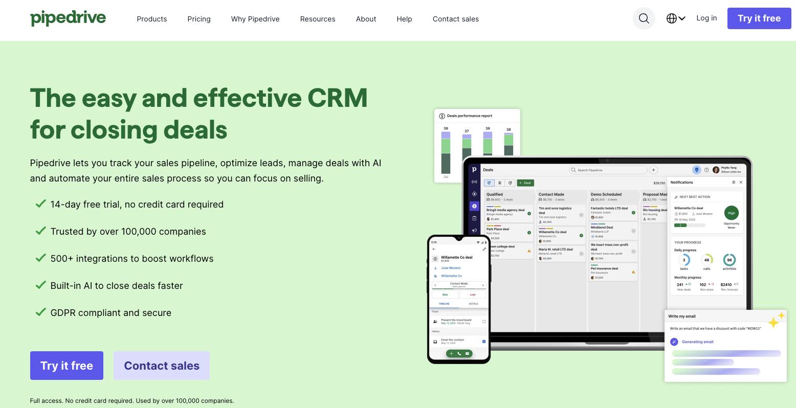 Why Pipedrive is the best collaborative CRM for your business