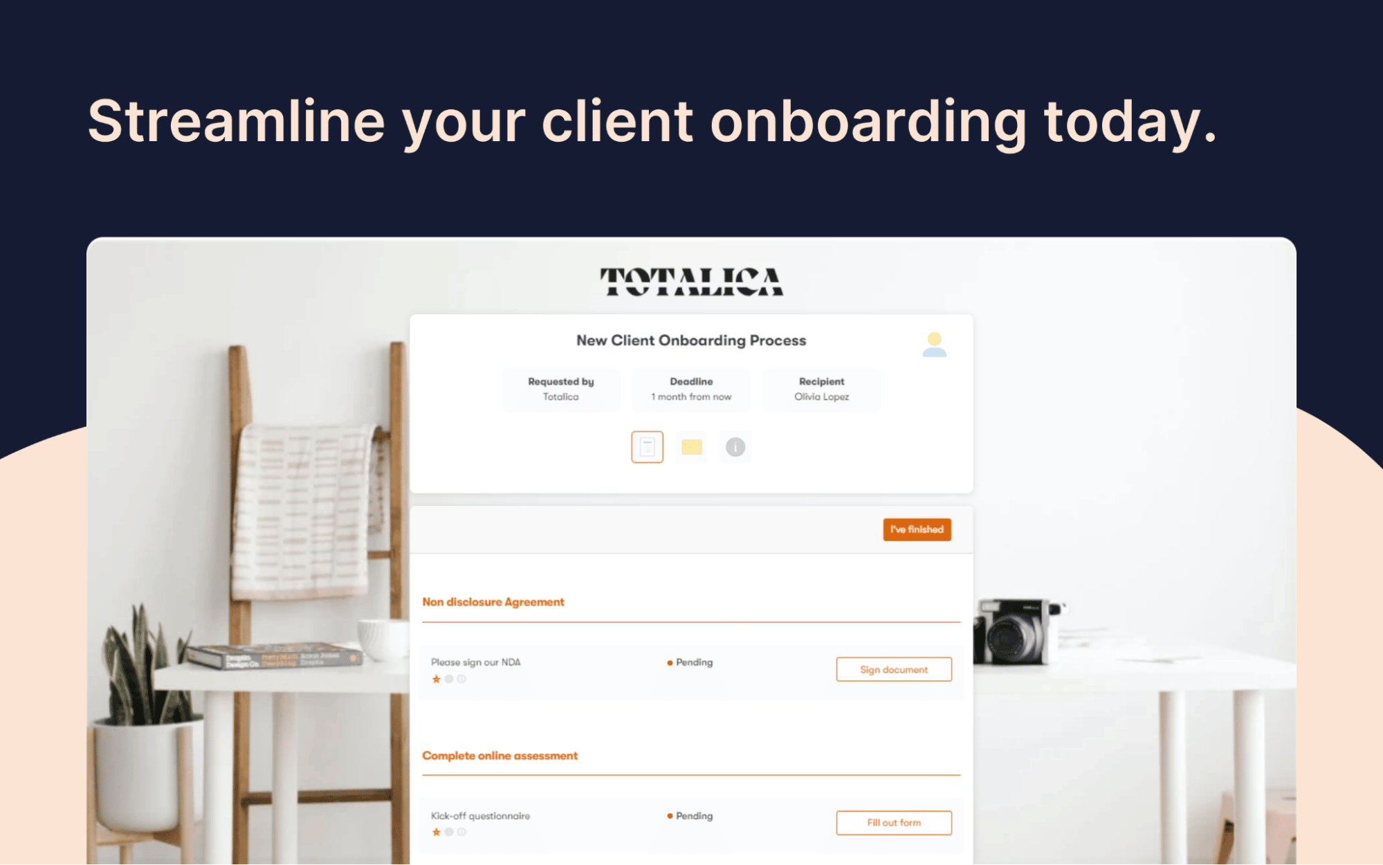 Workflow automation Pipedrive Clustdoc integration for onboarding 
