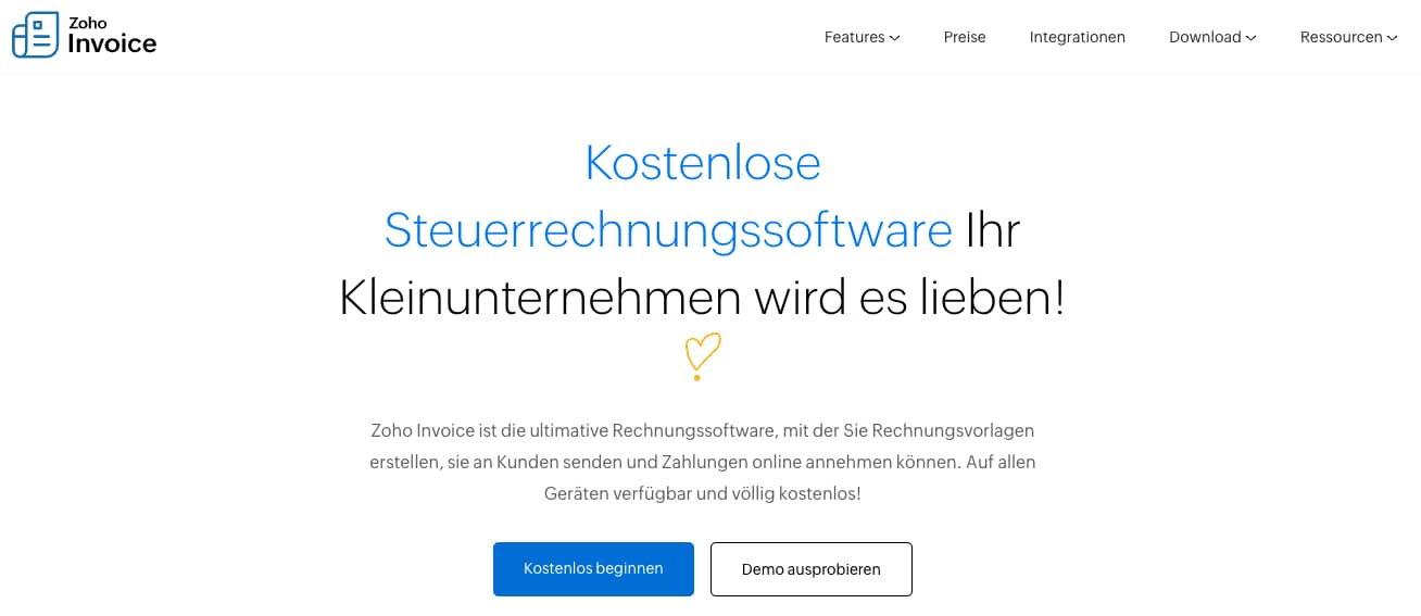 Zoho CRM Rechnungsprogramm mit Integration für CRM Rechnungen und automatisierte Rechnungsstellung