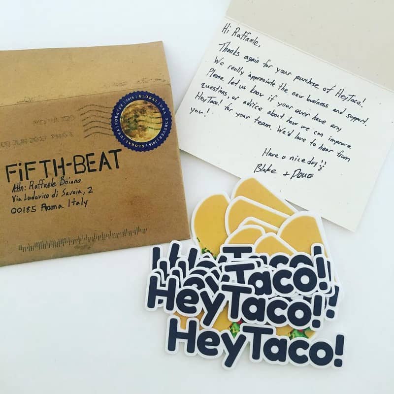 Customer appreciation thank-you notes