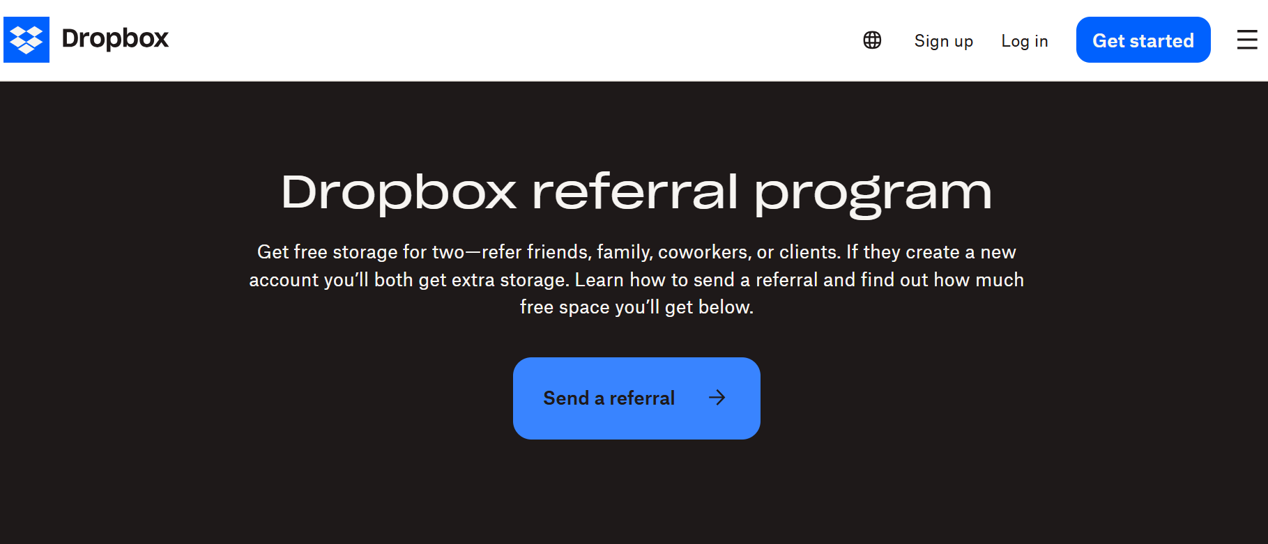 customer marketing dropbox referral