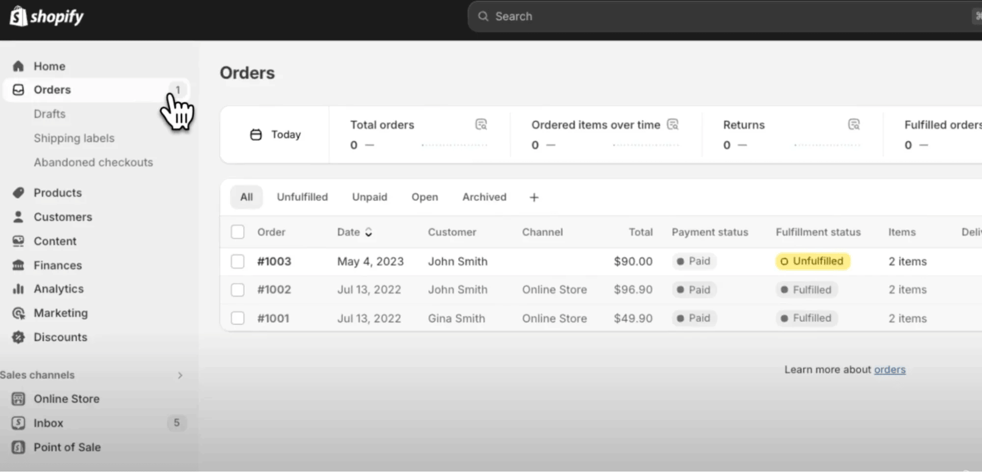 Ecommerce CRM Klaviyo dashboard