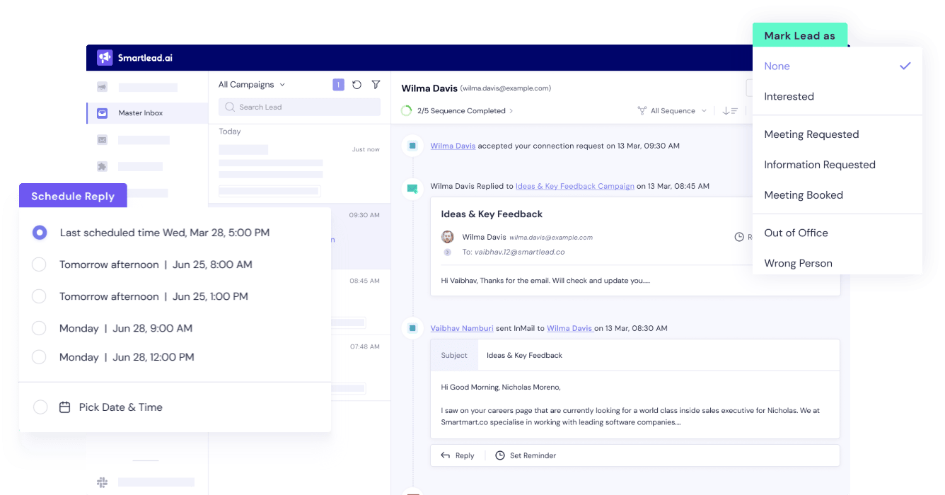 email automation tools smartlead inbox