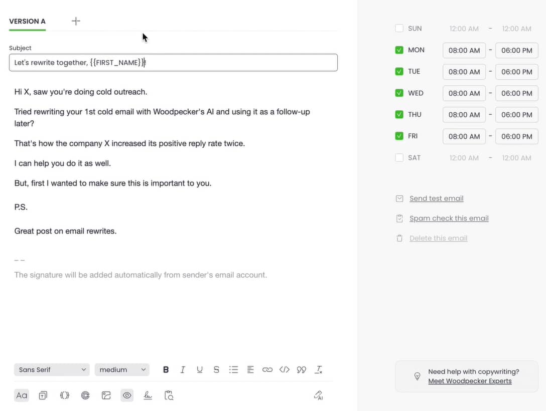 email automation tools woodpecker email