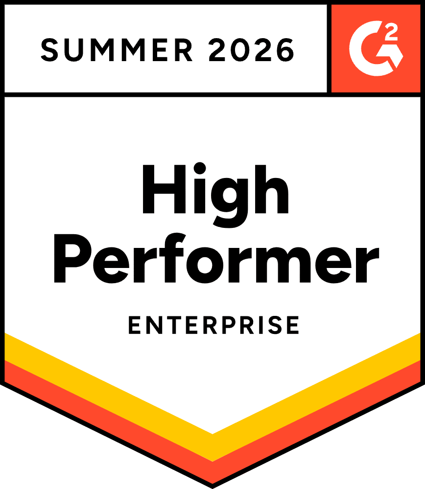 G2 High Performer, Enterprise, Summer 2026