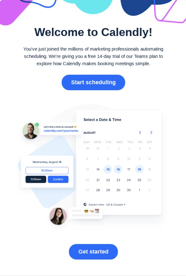 Customer behavior Calendly free trial