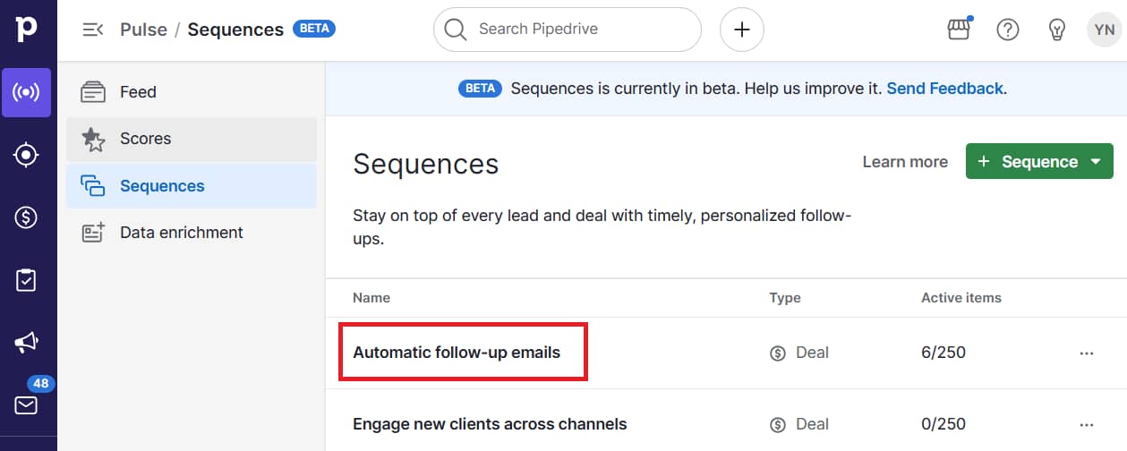 pipedrive automatic follow up emails