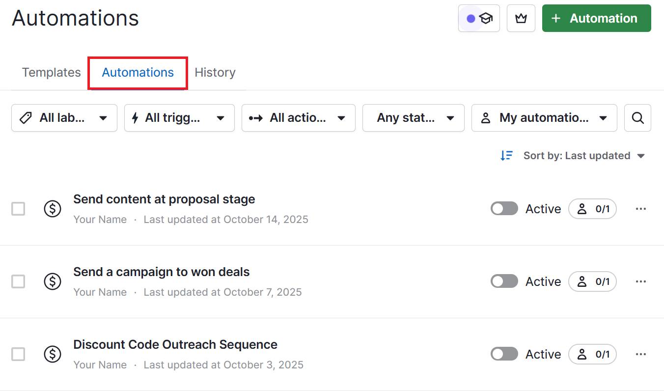 pipedrive workflow automations